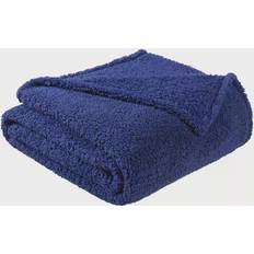 Twin XL Blankets Brooklyn Loom Marshmallow Sherpa Blankets Blue (228.6x172.72)