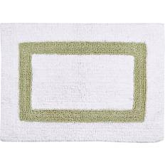 Stripes Bath Mats Better trends Hotel Collection Bath Rug 2 pcs White, Green 17x24"