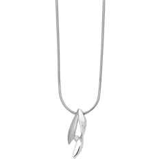 White Ice Accent Necklace - Silver/Diamond