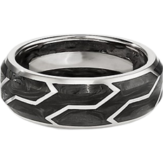 David Yurman Forged Carbon Band Ring - White Gold/Black