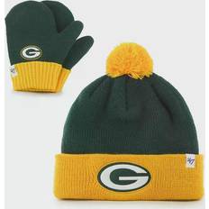 Beanies '47 Toddler Green Bay Packers Bam Bam Cuffed Knit Hat with Pom and Mittens Set