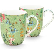 PiP Studio Coffret 2 Petit Mug Jolie Fleur Vert 145 ml Tasse