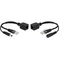 Adhesive cable holder DeLock Cable holder with locking clip self-adhesive black 10 pieces