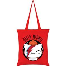 Red Totes & Shopping Bags VI Pets David Meowie Tote Bag (One Size) (Red/White)