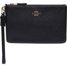 Coach Small Wristlet Wallet - Light Gold/Black