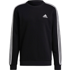 Adidas Men's Sportwear Essentials Fleece 3-Stripes Sweatshirt - Black/White