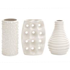 CosmoLiving by Cosmopolitan Cosmopolitan Modern Style Alabaster Vase 8" 3pcs