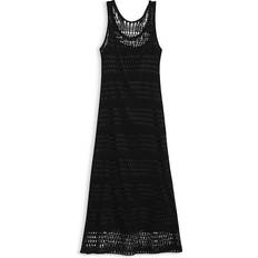 Theory Tissage Open Knit Lace Midi Dress - Jet Black