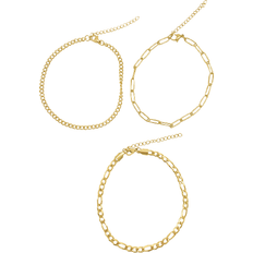 Roestvrij Staal Sieradensets Adornia Chain Anklet Set - Gold