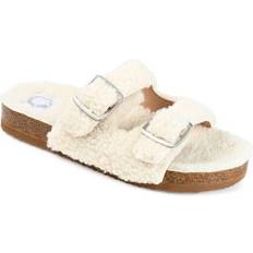 Faux Fur - Women Sandals Journee Collection Delpheen - Cream