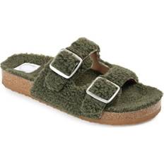 Faux Fur Sandals Journee Collection Delpheen - Green