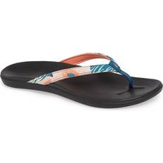 Multicolored Flip-Flops OluKai Ho Opio - Teal Coral/Black