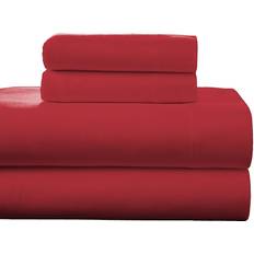 Pointehaven 175 GSM Bed Sheet Red (264.16x233.68cm)