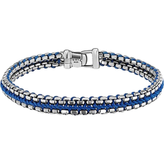 David Yurman Woven Box Chain Bracelet - Silver/Blue