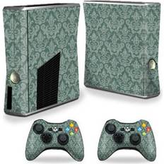 Xbox One Bundle Decal Stickers MightySkins Xbox One S/Xbox 360 S Console Decal Skin - Teal Damask