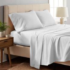 Pointehaven 175 GSM Bed Sheet White (254x177.8cm)