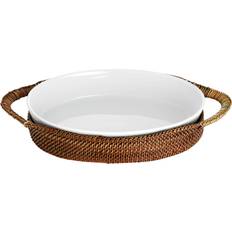 Säker för ugnar Brödkorgar Pillivuyt Korg oval Ljus/Mörk brun 27 x 36 cm Brödkorg