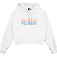 New Balance Damen Pullover New Balance Women's NB Essentials Celebrate Fleece Hoodie - White