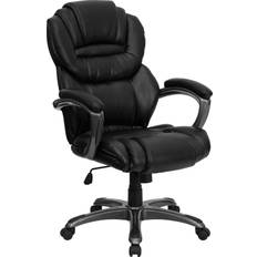 Läder Kontorsstolar på rea Flash Furniture GO-901-BK-GG Kontorsstol 113.7cm