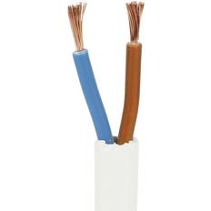 Lemvigh-Müller Plastkappeledning H03VV-F 2x0,75 hvid, pr. meter