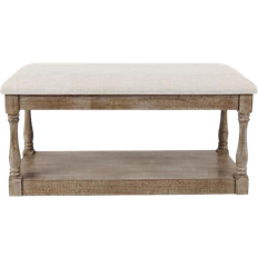 Shelves Settee Benches LuxenHome Entryway Settee Bench 35.5x17.8"