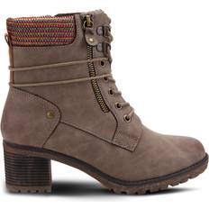 Textile Ankle Boots Spring Step Hellewn - Taupe