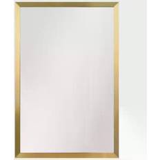 Stainless Steel Mirrors Empire Art Direct Contempo Rectangle Brushed Gold Stainless Steel Framed Wall Mirror Wall Mirror 20x30"