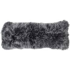 Wool Complete Decoration Pillows Saro Lifestyle Mongolian Lamb Complete Decoration Pillows Black (50.8x30.48cm)