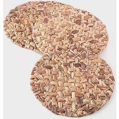 Saro Lifestyle Grenada Place Mat Natural, Beige