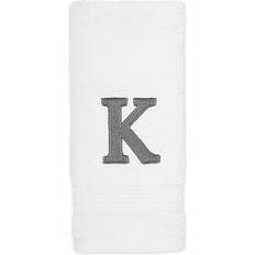 Avanti Monogram Block Letter K Guest Towel White (45.72x27.94cm)