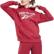 Reebok Women Sweaters Reebok Women Identity Logo Fleece Pullover Hoodie - Punch Berry