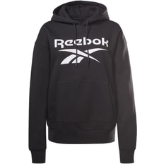 Reebok Women Sweaters Reebok Women Identity Logo Fleece Pullover Hoodie - Black