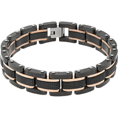 Men - Rose Gold Bracelets Lynx Men's Bracelet - Rose Gold/Black