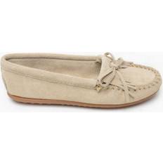 Beige Moccasins Minnetonka Kilty Hardsole - Stone