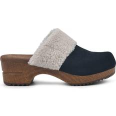 Faux Fur - Women Clogs White Mountain Bonus - Navy/Suede