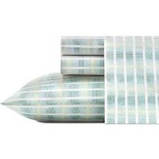 Tommy Bahama Green Stripe Bed Sheet Green (259.08x228.6cm)