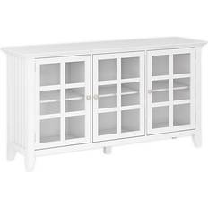 White Storage Cabinets Simpli Home Acadian Storage Cabinet 62x34"