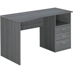 Gray desk with drawers Techni Mobili Classic Writing Desk 23.5x51.2"