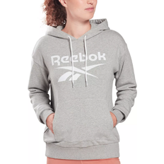 Reebok Sweaters Reebok Women Identity Logo French Terry Hoodie - Medium Grey Heather/White