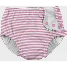 Babies Swim Diapers Children's Clothing Green Sprouts Stripe Snap Reusable Swim Diaper - Pink