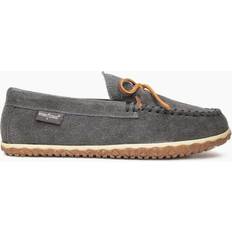 Gray - Men Moccasins Minnetonka Taft - Charcoal