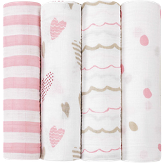 Aden anais swaddle Aden + Anais Boutique Cotton Muslin Swaddle 4-pack Heart Breaker