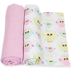 Pink Baby Blankets MiracleWear Swaddle Blankets Owls 2-pack