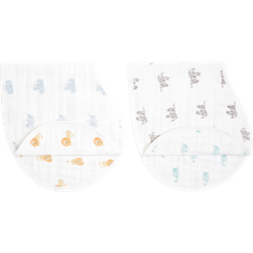 Organic Cotton Burpy Bibs 2-pack Animal Kingdom