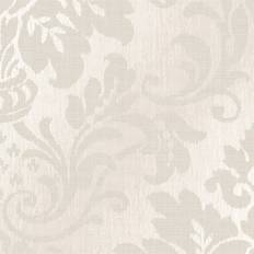 Grandeco A10907 Fabric Wallpaper Taupe Damask