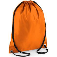 Orange Gymnastikpåsar BagBase Budget Water Resistant Sports Gymsac Drawstring Bag (11 Litres) (One Size) (Orange)