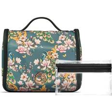 Blomstrede Toilettasker Gillian Jones Organizer Hang Up Toiletry Bag - Green Flower