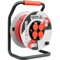 YATO YT-8106 base múltiple 30 m 4 salidas AC Interior exterior Negro, Rojo, Blanco