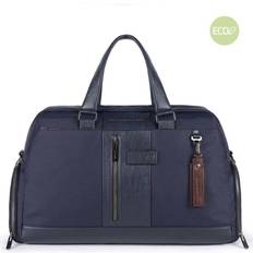 Weekender Piquadro Bv4447Br2/Blu Duffel Bag In Recycled Fabric With Shoe- Briefcase, Suitcase, Document Holder In Nylon And Leather 42021299