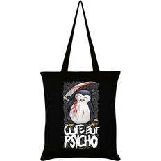 Borsa tote psico pinguino carina ma psicopatica Nero